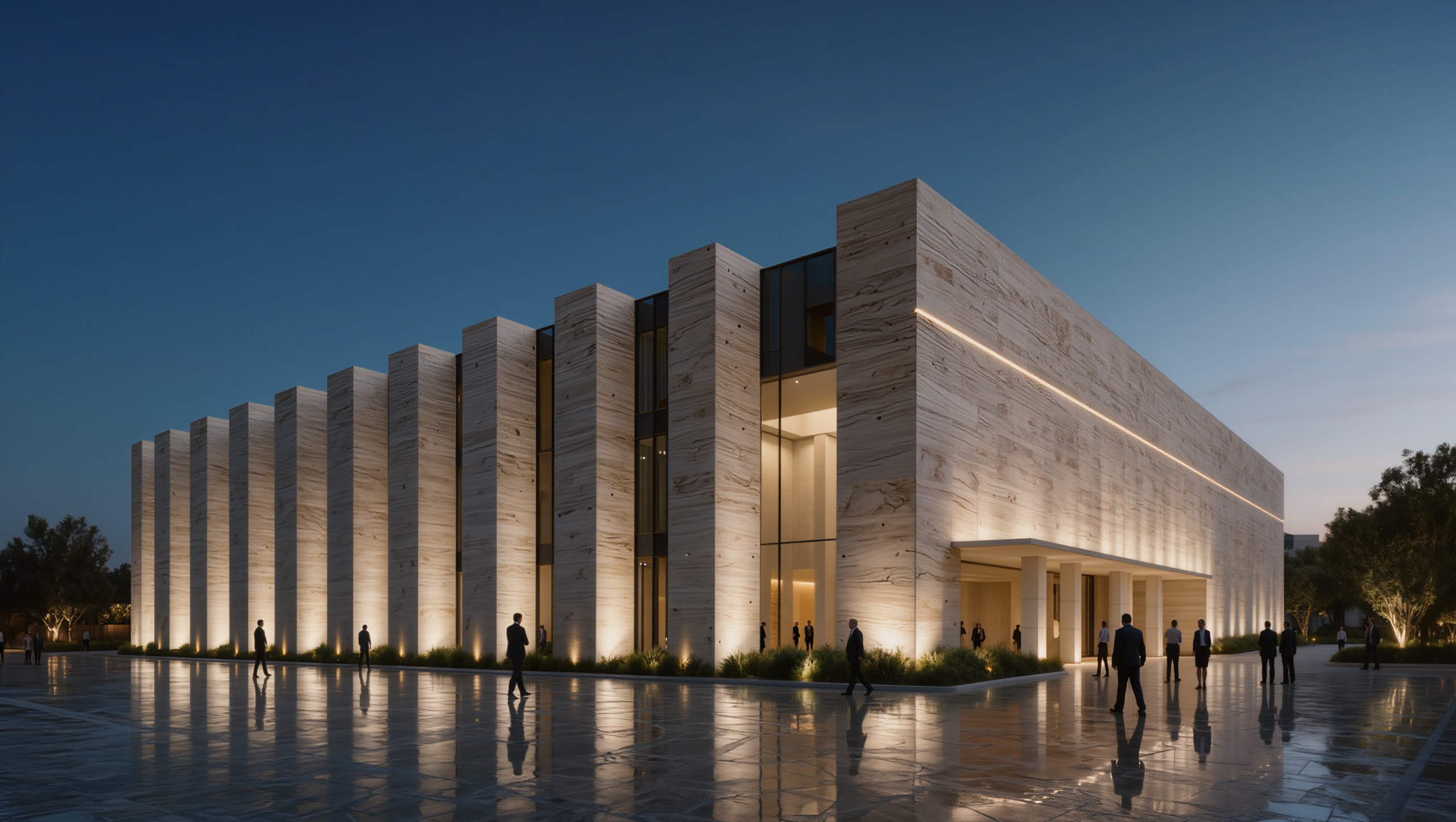 Iluminación arquitectónica de edificio emblemático con diseño lumínico realizado por Changing by Lighting.